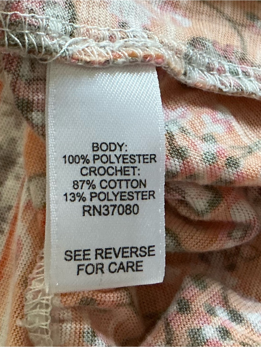 Cato Floral Crochet Tank Top Sz L Boho Sleeveless Blouse - Picture 6 of 9